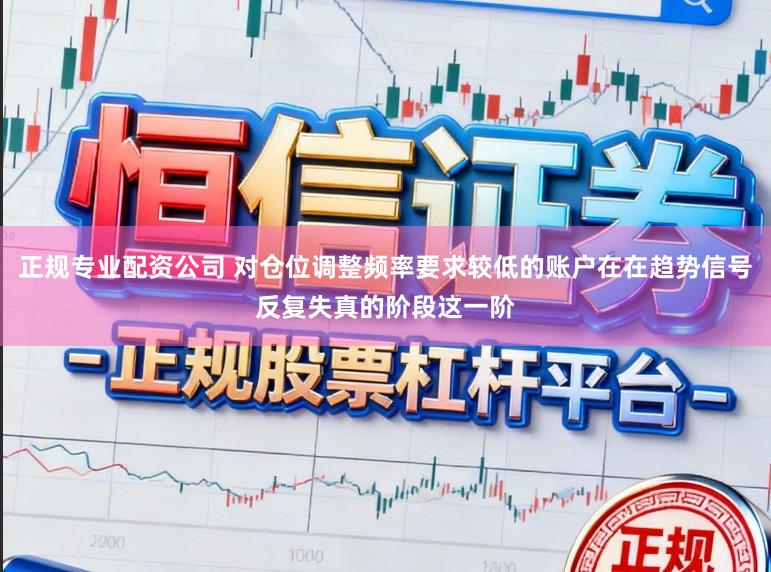 正规专业配资公司 对仓位调整频率要求较低的账户在在趋势信号反复失真的阶段这一阶