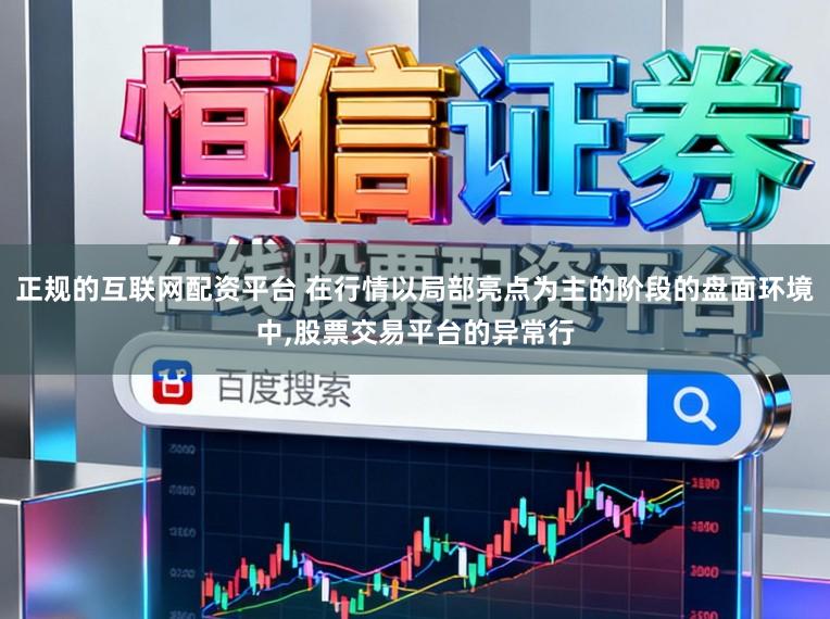 正规的互联网配资平台 在行情以局部亮点为主的阶段的盘面环境中,股票交易平台的异常行